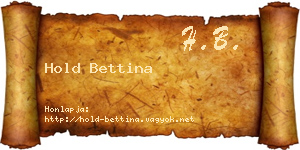 Hold Bettina névjegykártya