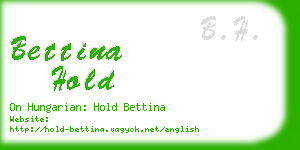 bettina hold business card